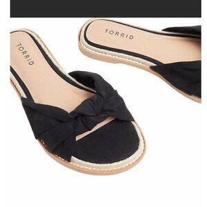 Torrid Bow Black Espadrille Sandals